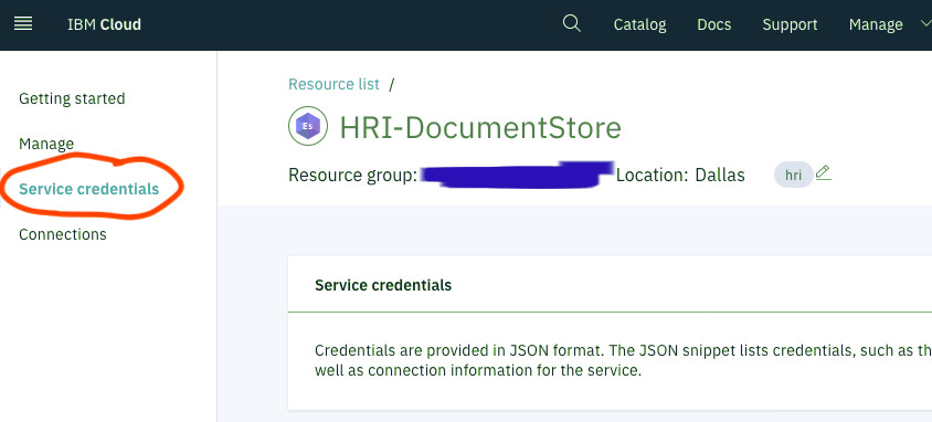 doc-store-svc-creds